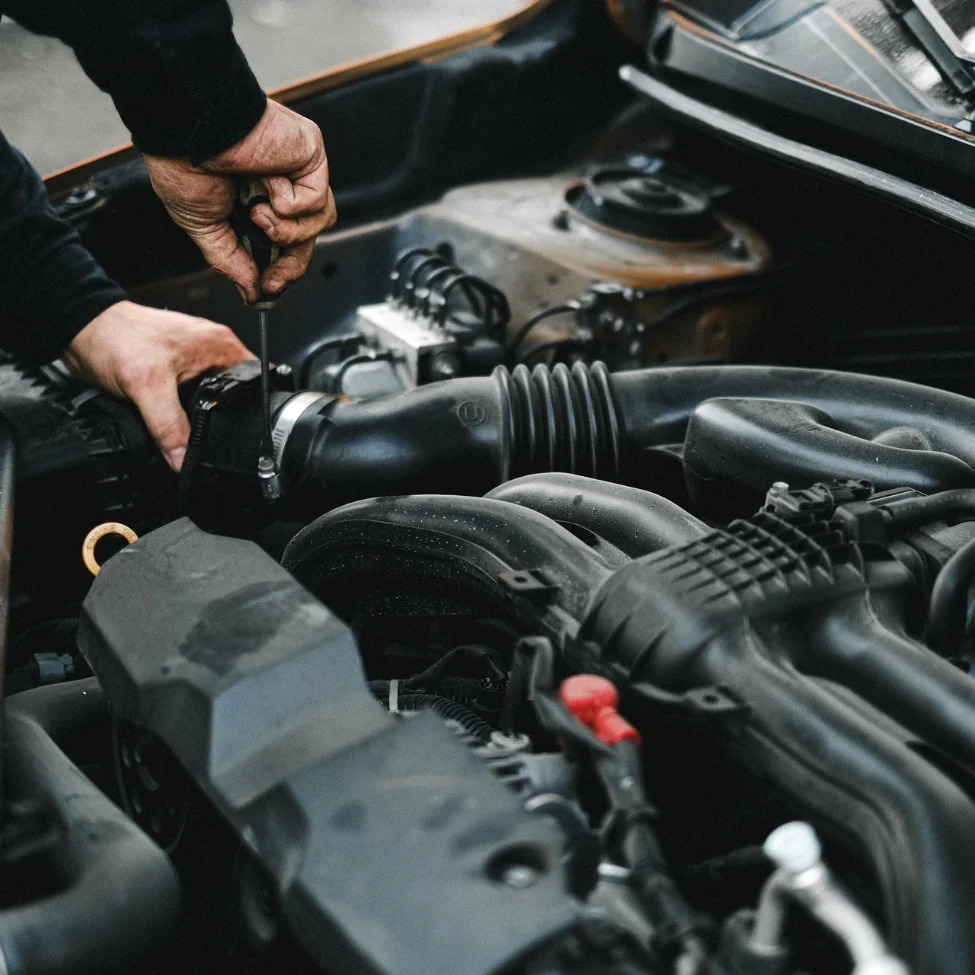 Mechanic working on Subaru at DNA garage